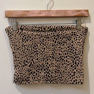 Brandy Melville Cheetah Print Tube Top,One Size Fits Most